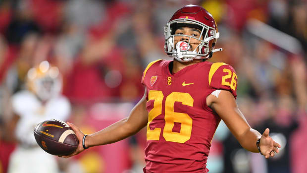 Travis Dye is one of seven USC players who have a chance of being drafted at the NFL Draft 2023